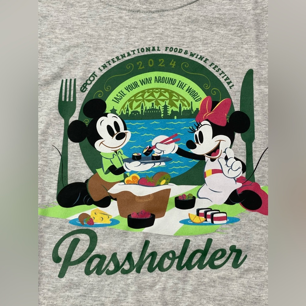 Disney Epcot Food and Wine Festival Passholder T Shirt